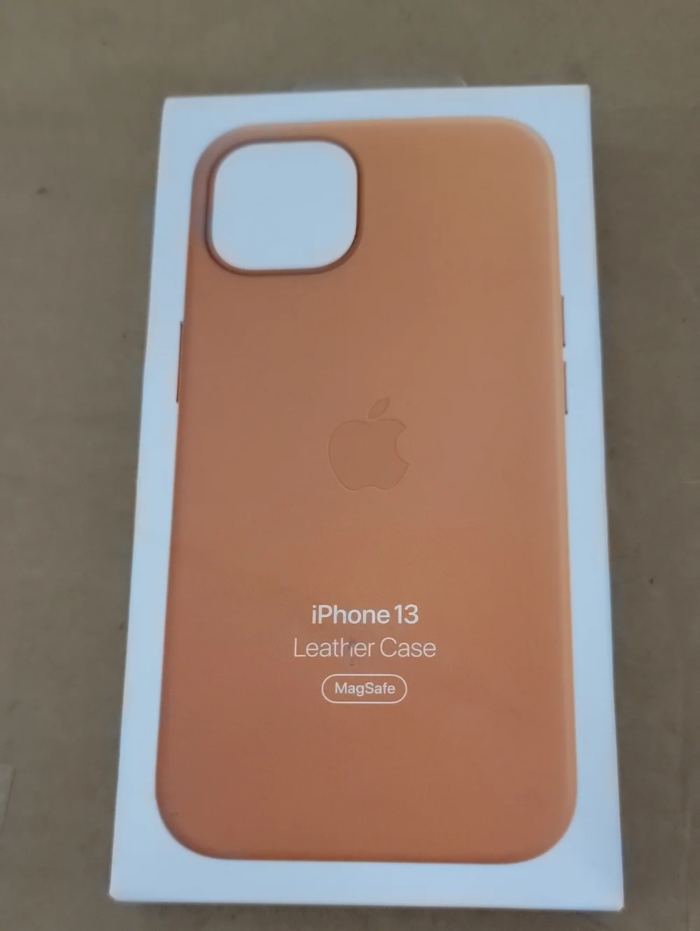 Apple Original iPhone 13 Leather Case - Golden Brown